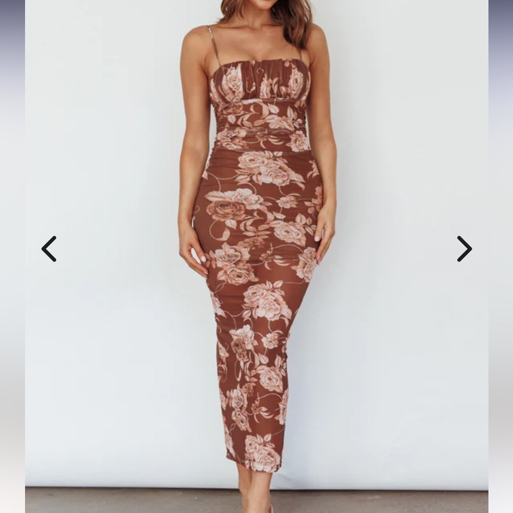 Mika & Gala Zosia Ruched Maxi Dress Size S
